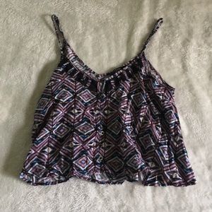 Forever 21 cropped print spaghetti tank top